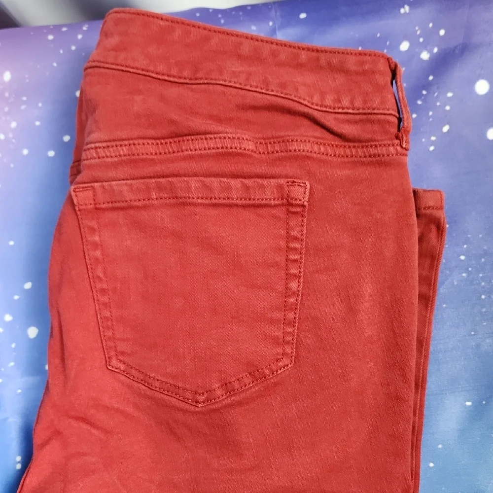 Torrid Dark Red Boyfriend Jeans Size 16R Mid Rise Relaxed Vintage Stretch - Picture 3 of 10